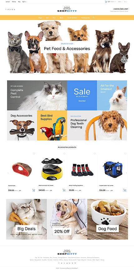 PrestaShop Main Page Screenshot