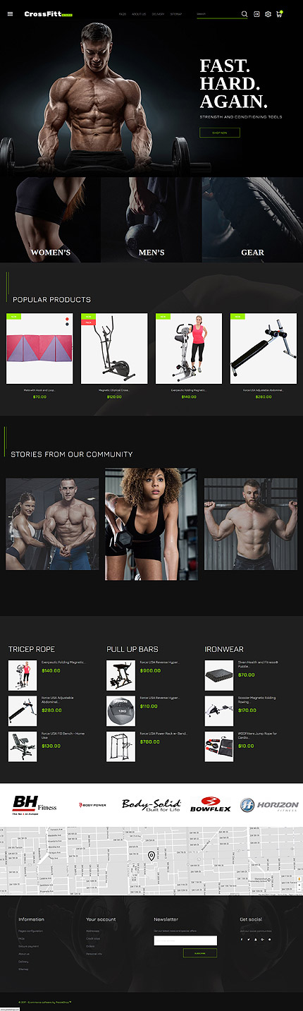 PrestaShop Main Page Screenshot