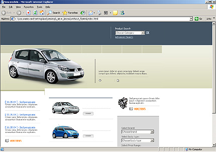 Website Templates Template 8156 auto cars vehicle light automobiles