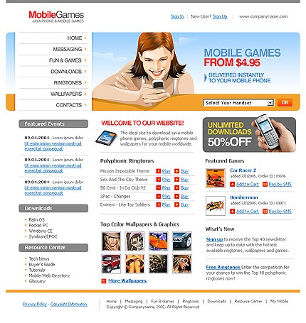 Website Template #8312