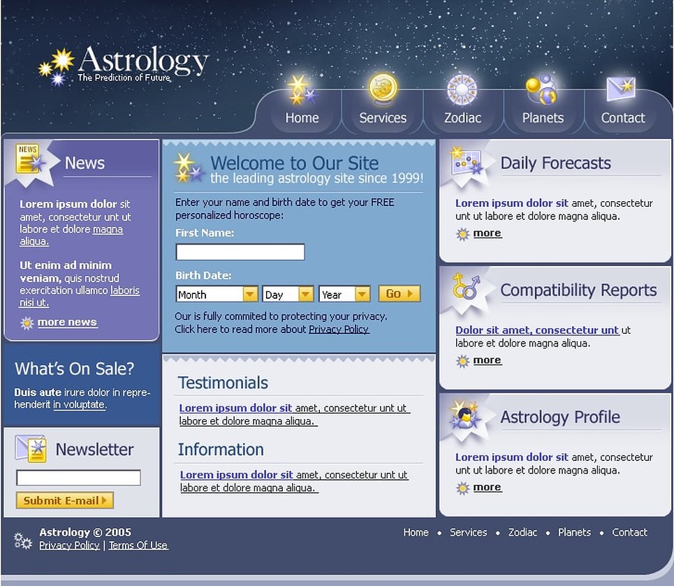 indian astrology website templates free download