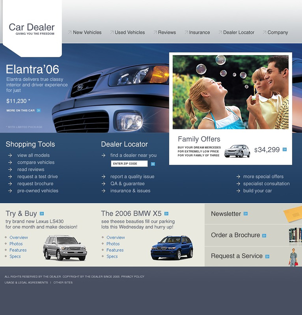 Car Dealer Website Template #9536