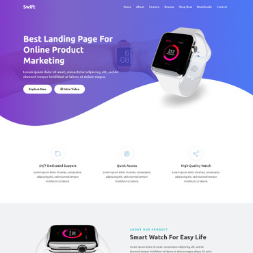 Product-launch Product-photography Landing Page Templates 100023