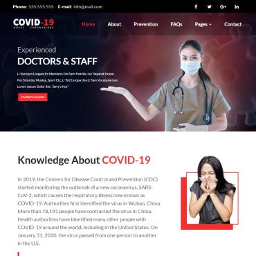 Corona Virus Responsive Website Templates 100024