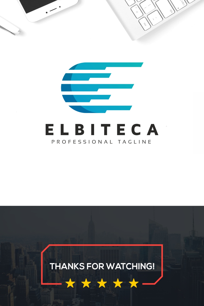 Elbiteca E Letter Logo Template