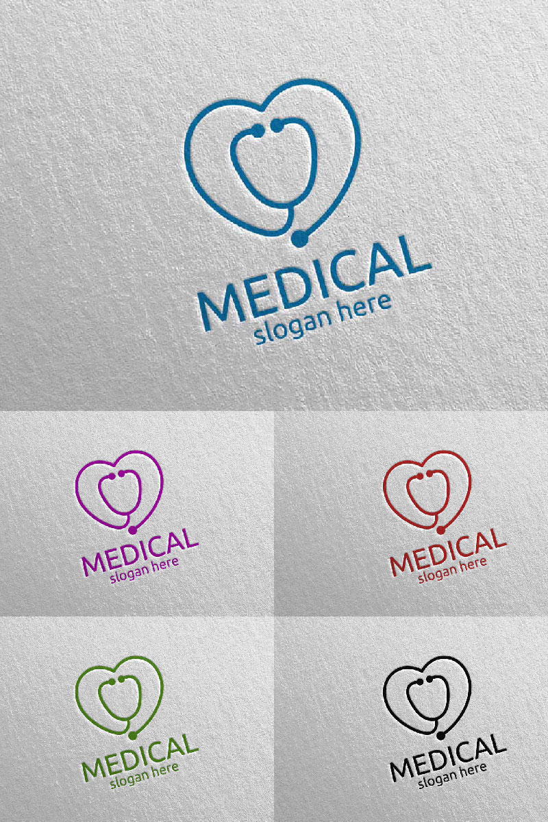 Love Cross Medical Hospital Design 101 Logo Template