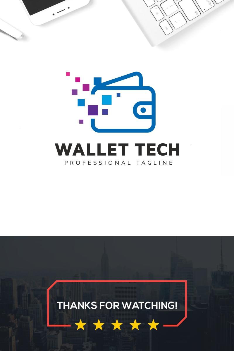 Wallet Tech Logo Template