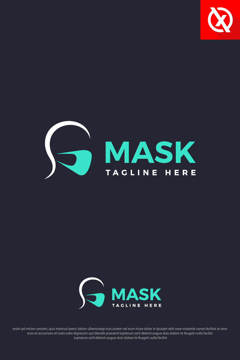 Creative Abstract Facial Mask Logo Design