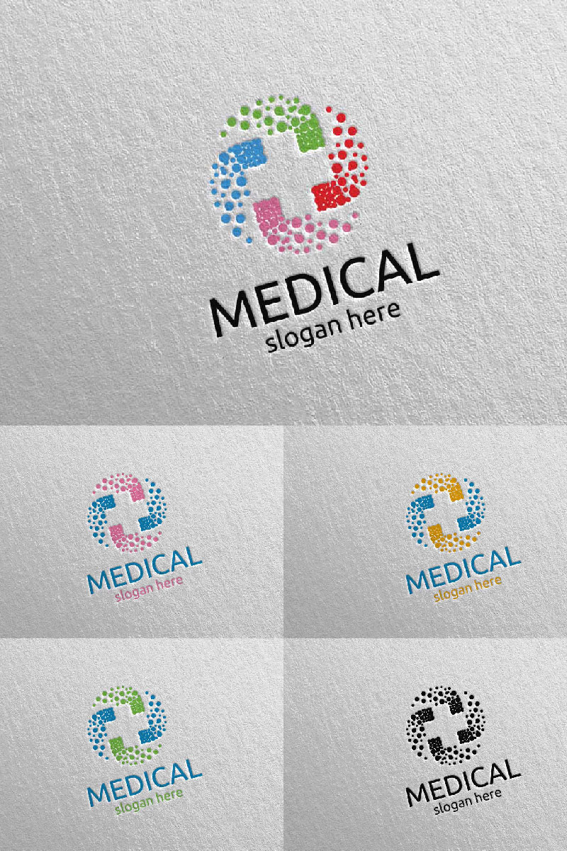 Cross Medical Hospital Design 95 Logo Template