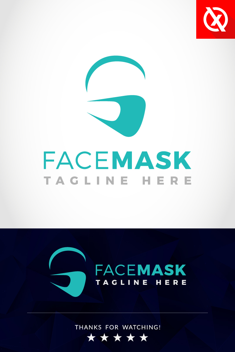 Abstract Facial Mask Logo Design