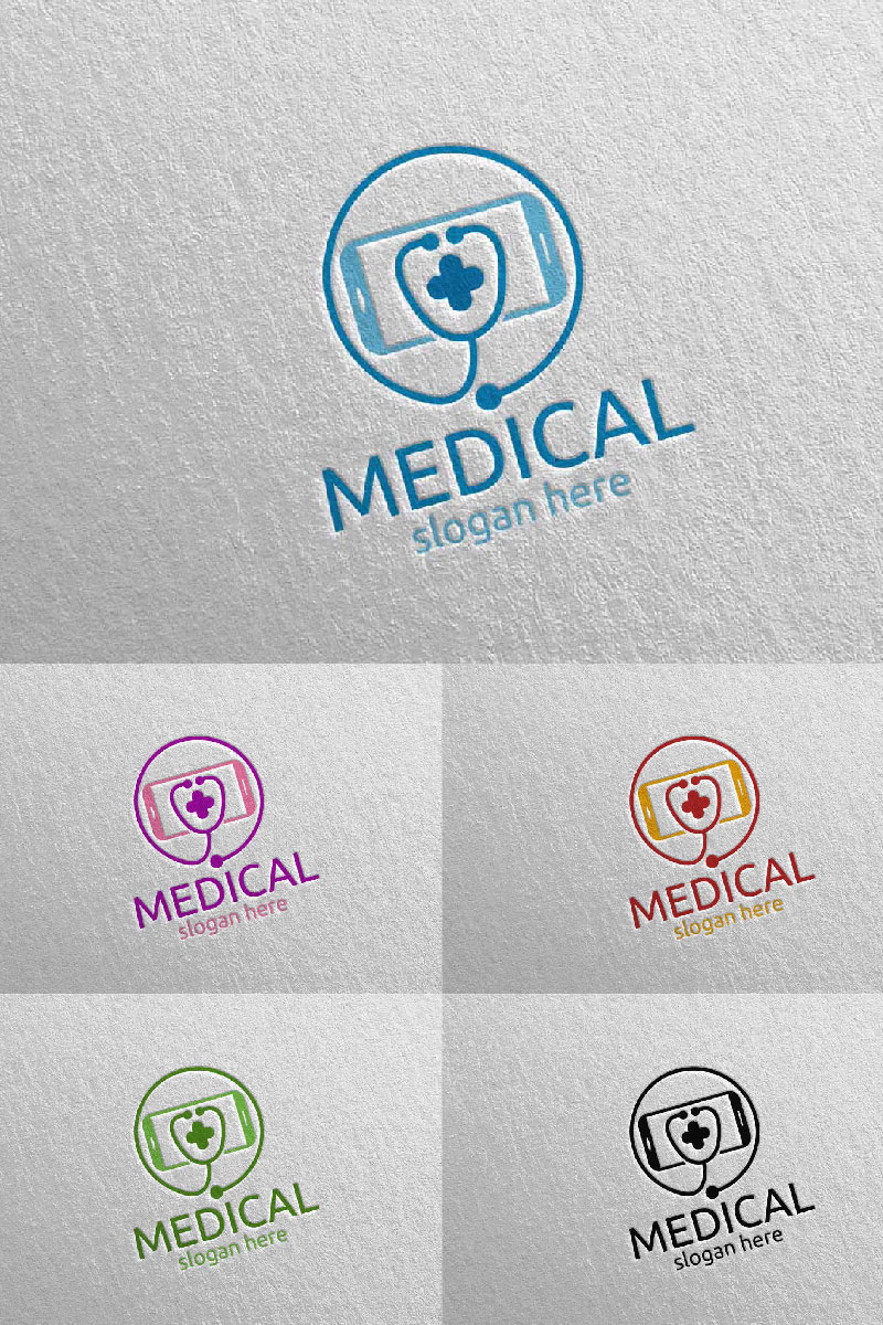 Mobile Cross Medical Hospital Design 107 Logo Template