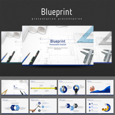 Blue Data PowerPoint Templates 100125