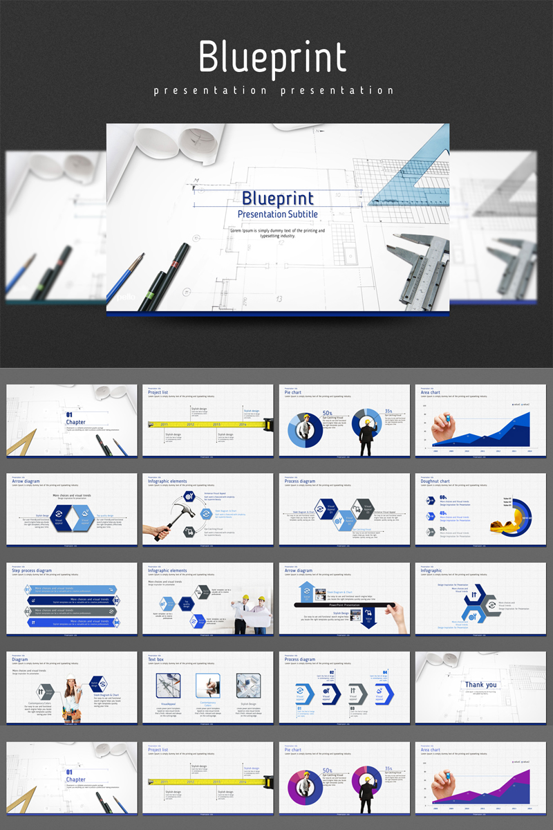 Blueprint PowerPoint template