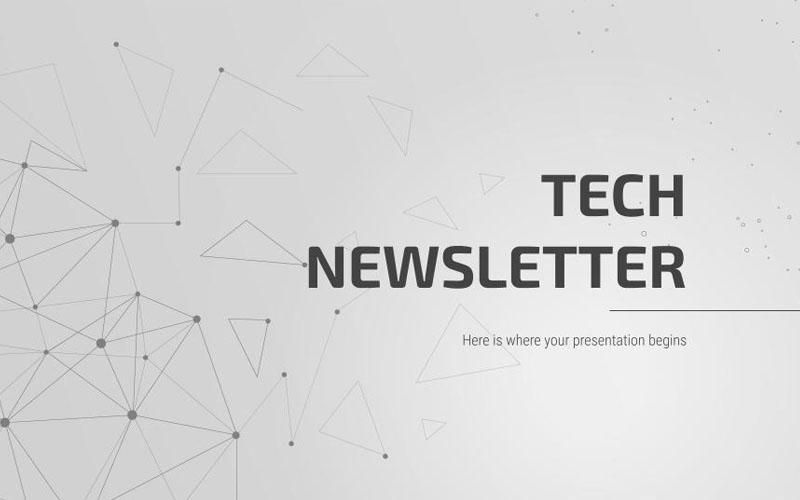 Tech Newsletter PowerPoint template