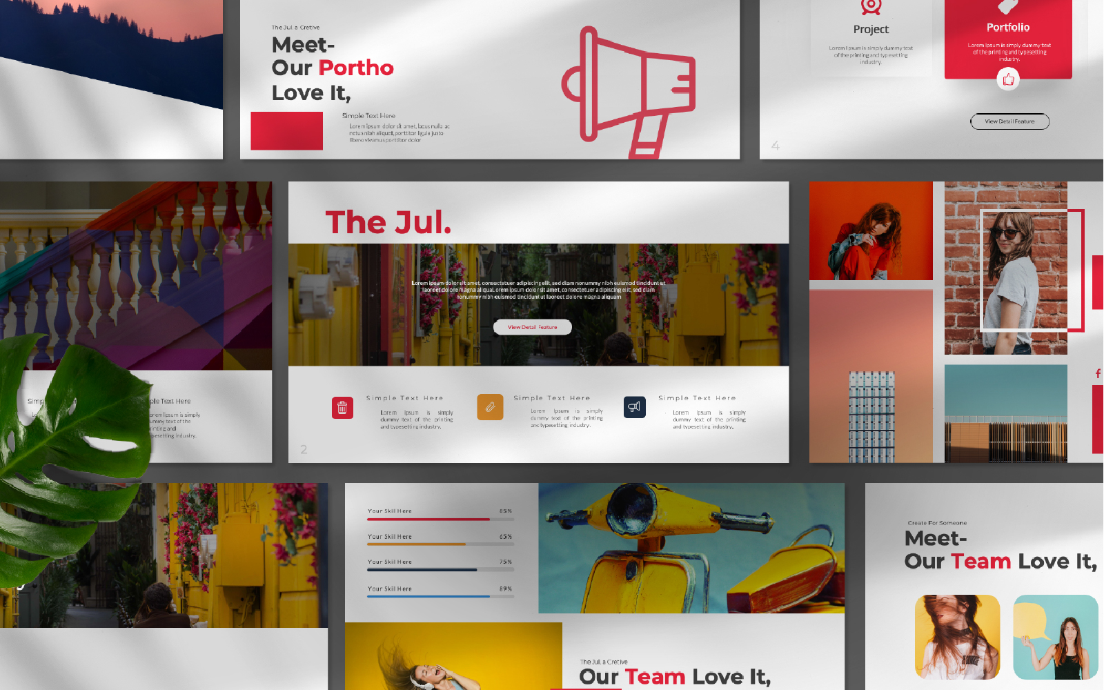 Jul Business Presentation PowerPoint template