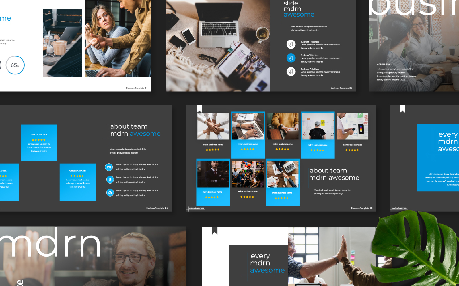 Mdrn Business Presentation PowerPoint template