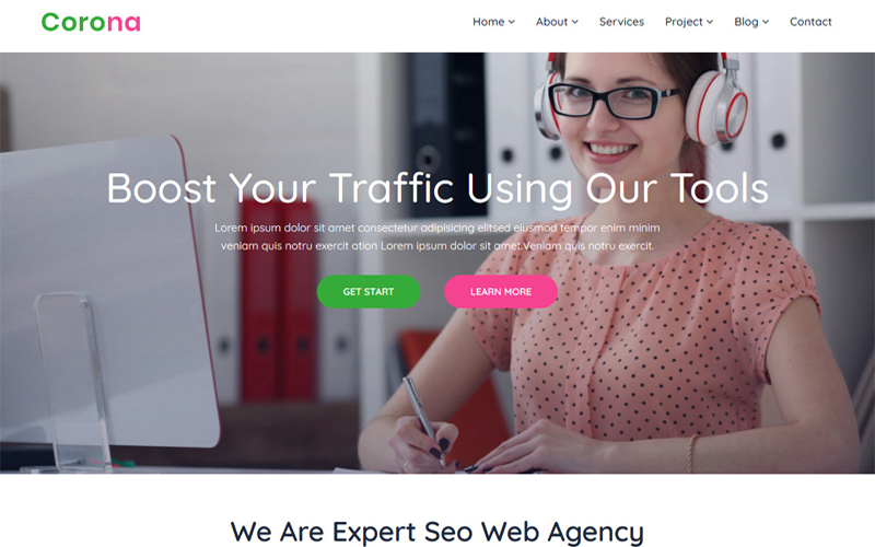 Corona - Digital Marketing Agency Website Template