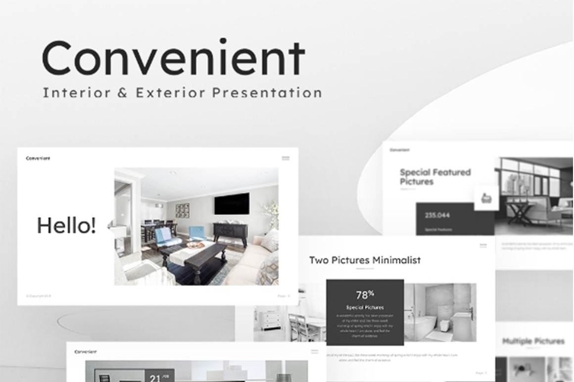 Convenient Interior Exterior Presentation - Keynote template