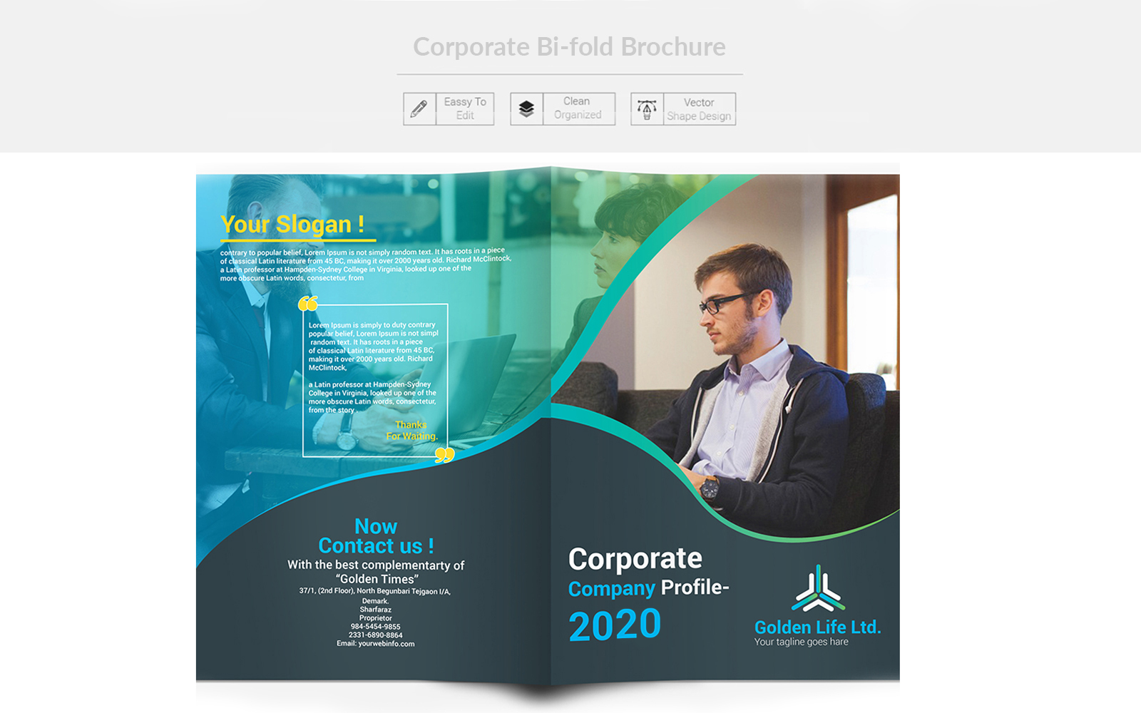 bifold brochure - Corporate Identity Template