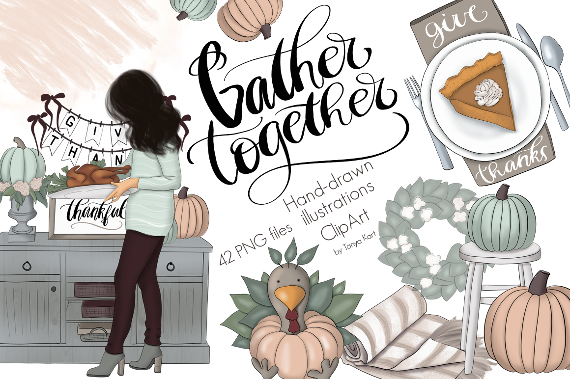Gather Together Graphic Design Kit - Illustration