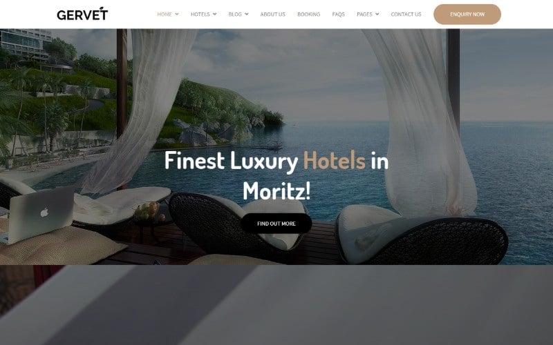 Gervet - Hotel Booking Website Template