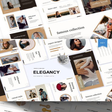 Young Female Keynote Templates 100996