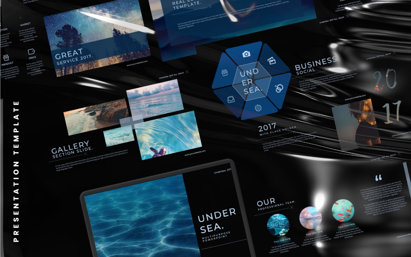 Undersea Presentation PowerPoint template