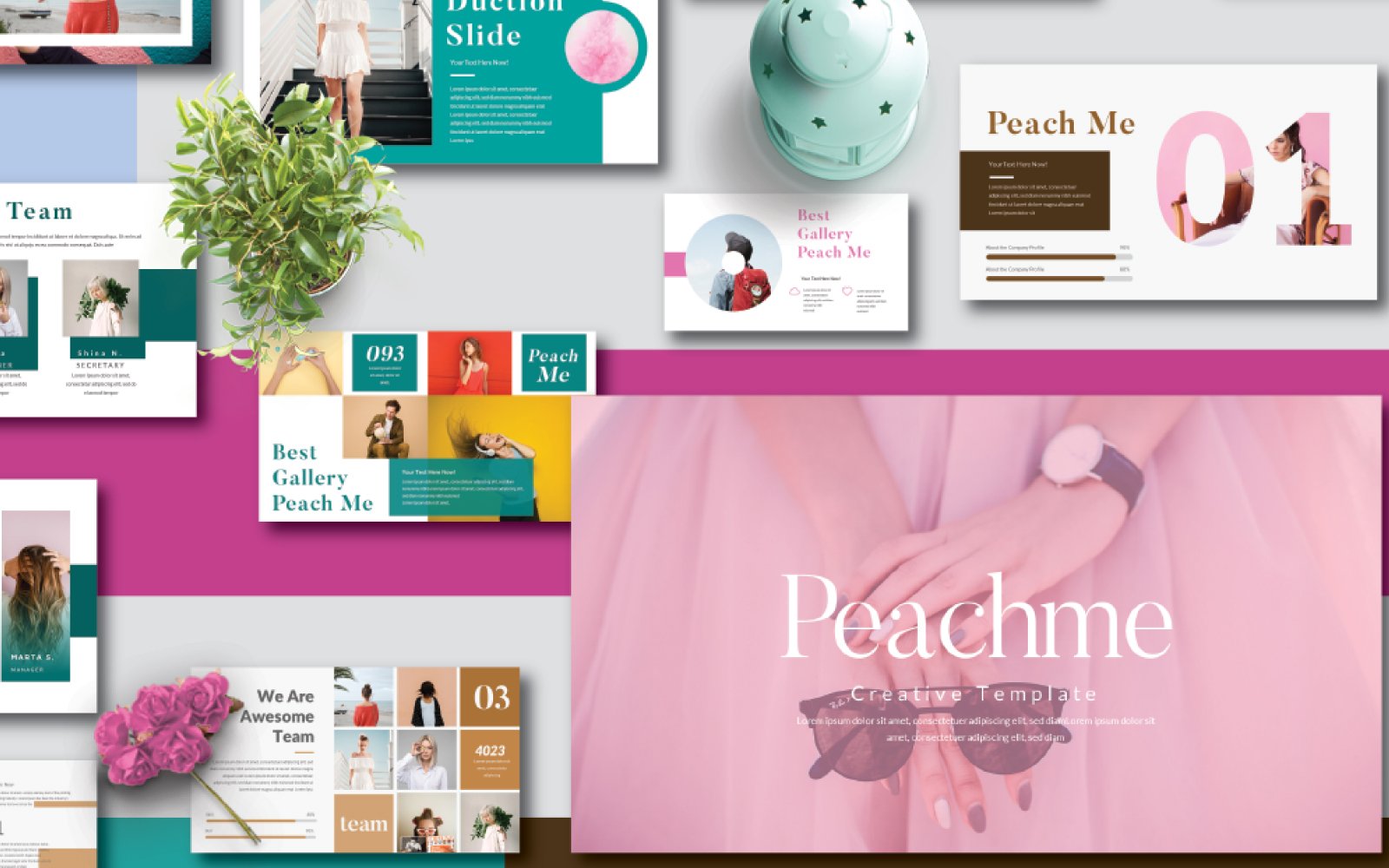 Peachme Presentation PowerPoint template