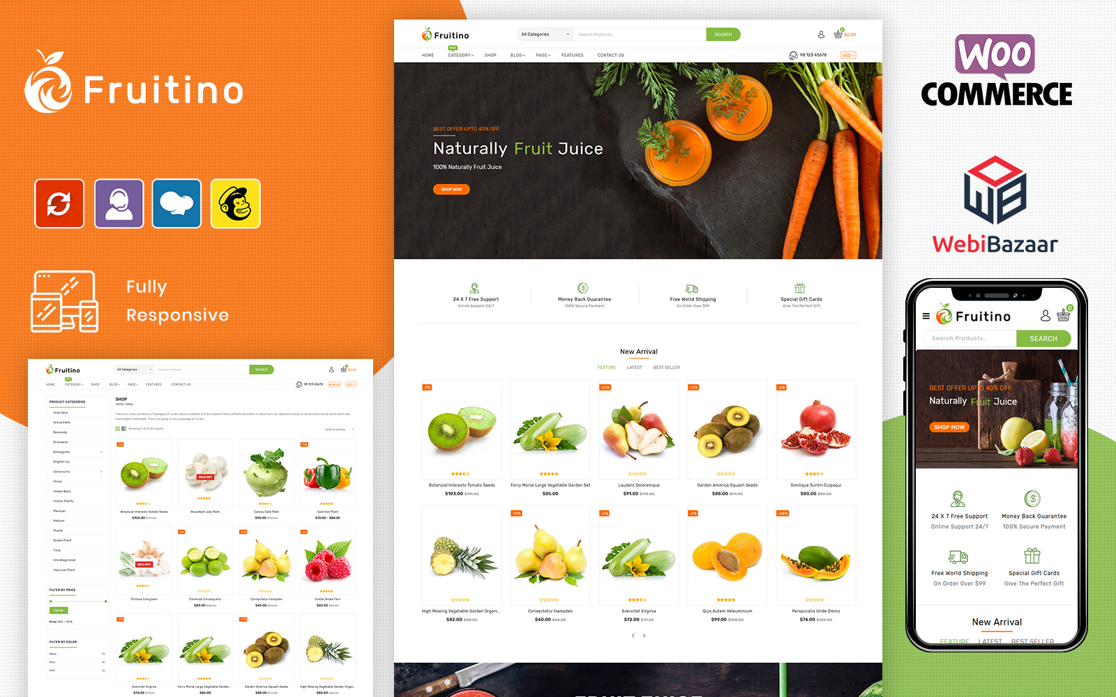 Fruitino - Food & Grocery Store WooCommerce Theme