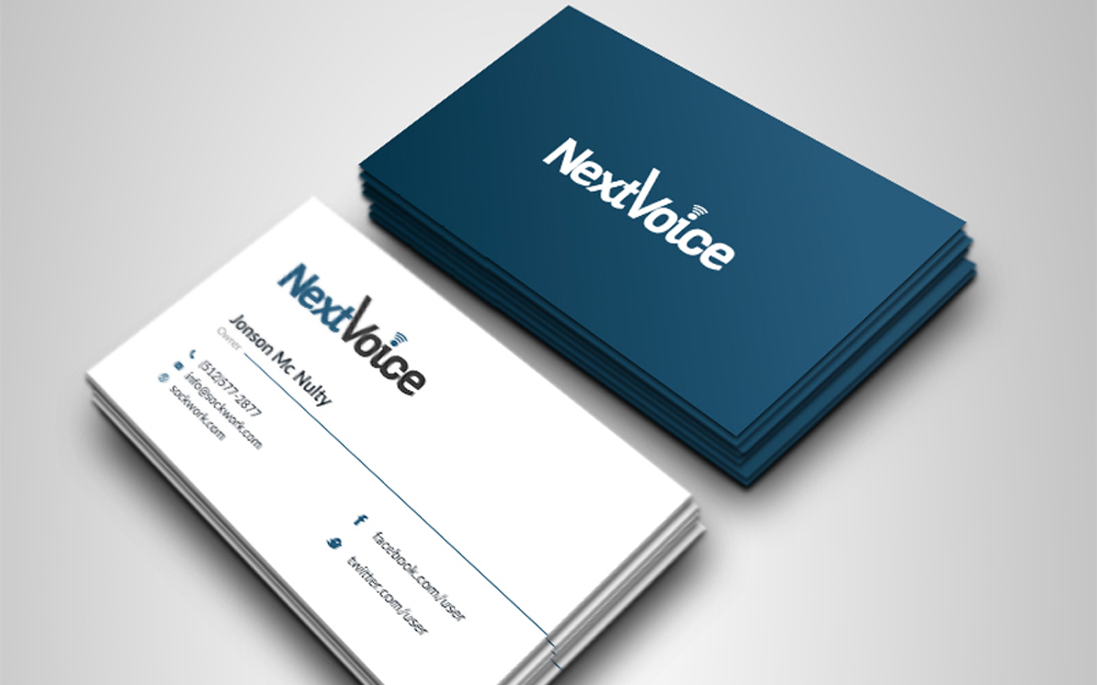 Clean Dark And Light Business Card - Corporate Identity Template