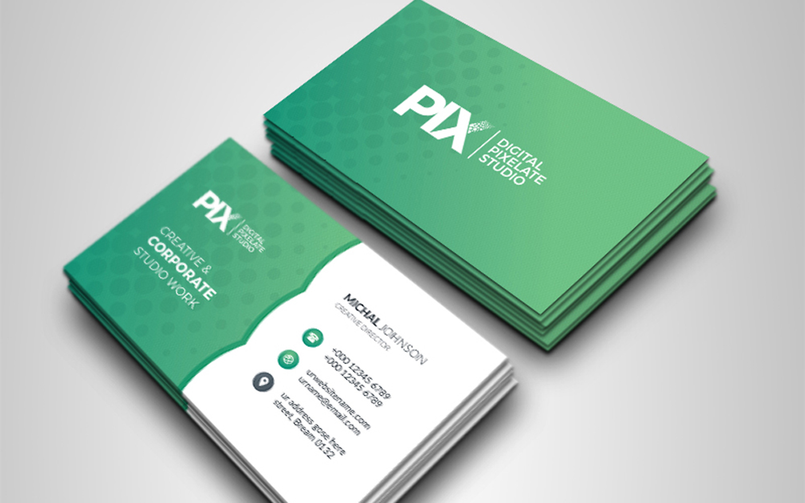 Paste Accent Business Card - Corporate Identity Template