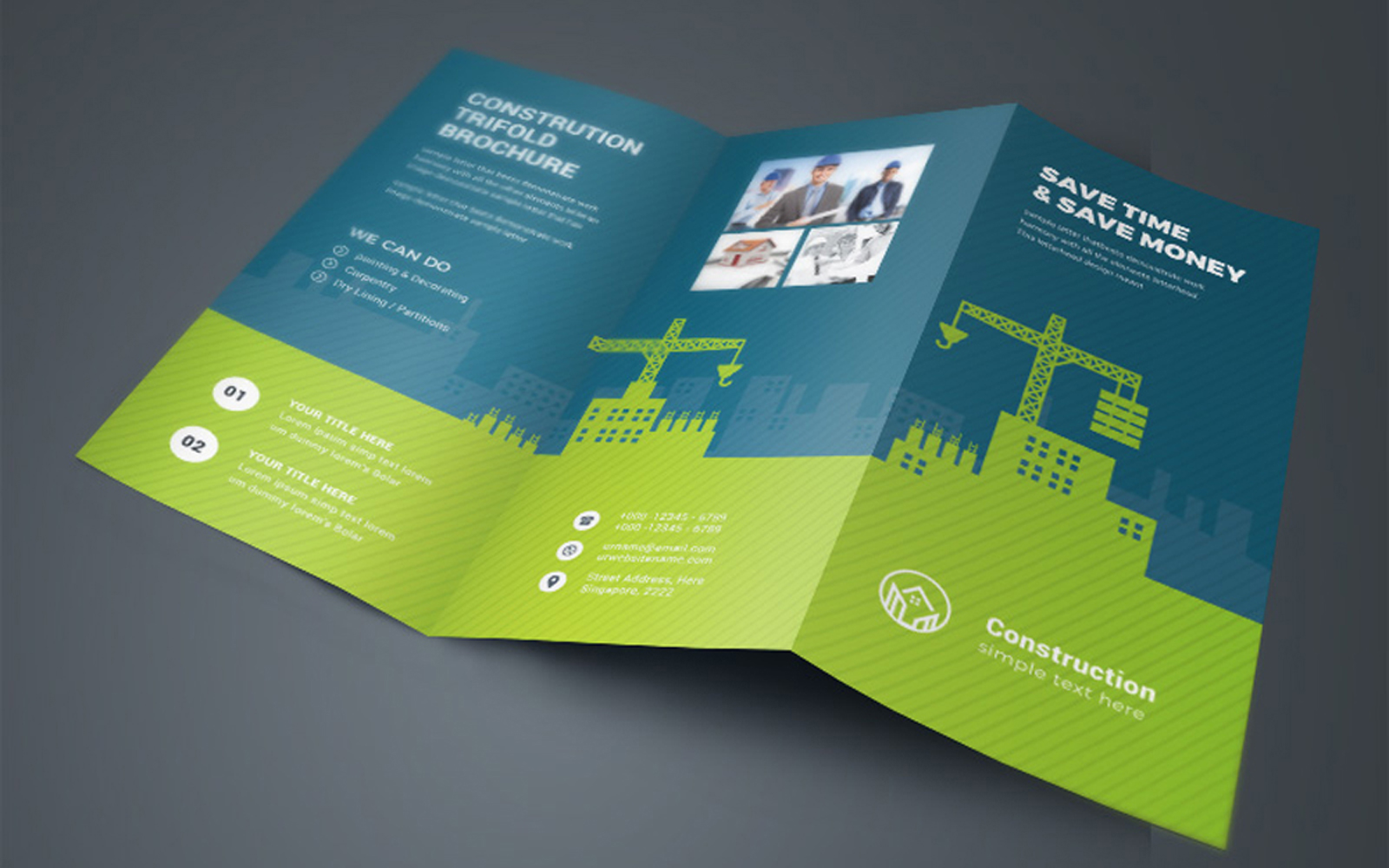 Construction TriFold Brochure - Corporate Identity Template