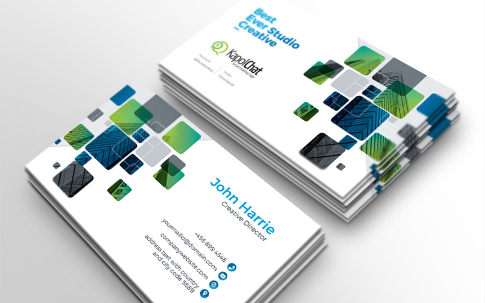 KapolChat Creative Business Cards - Corporate Identity Template