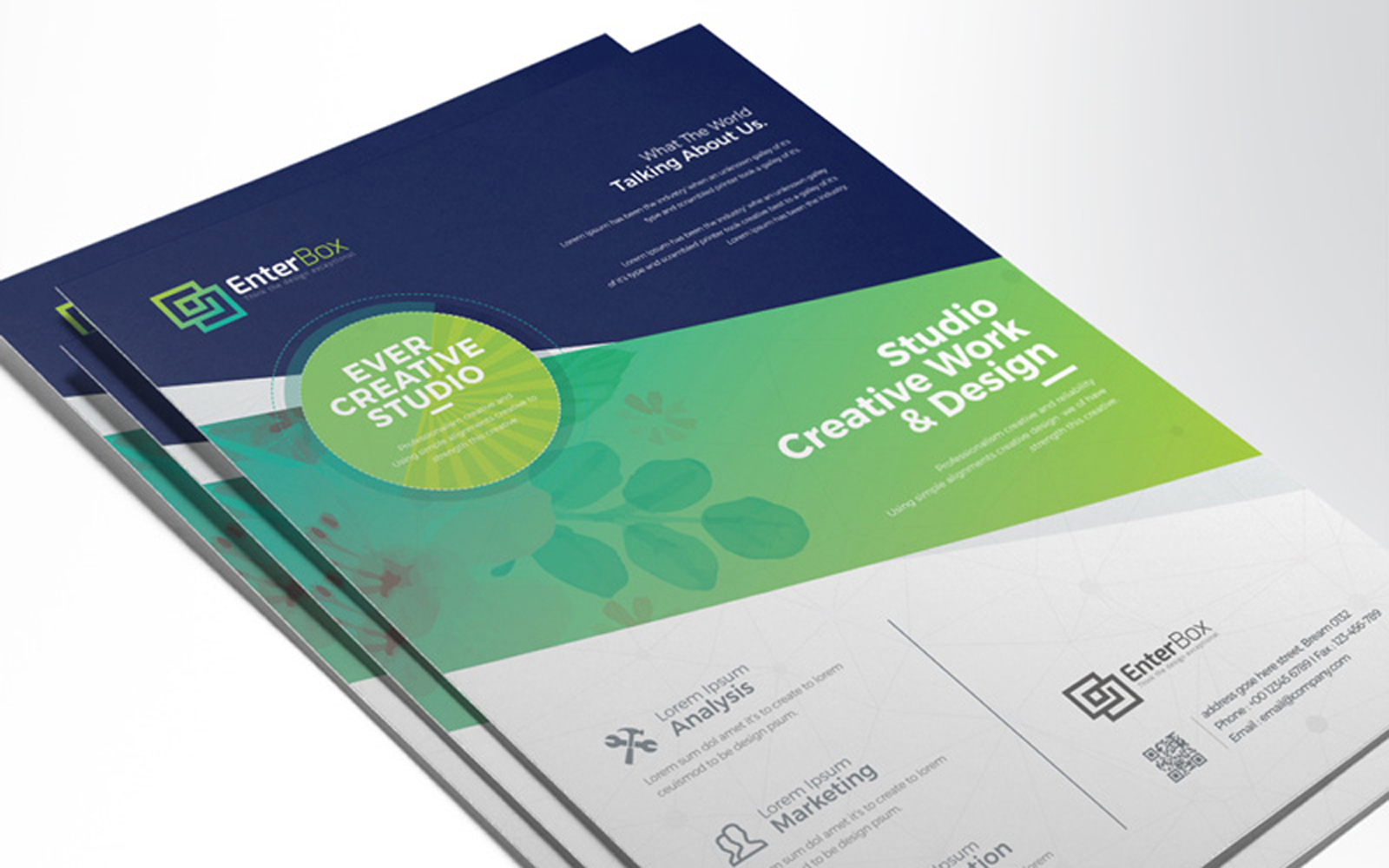 WaterColor Creative Clean Flyer Design - Corporate Identity Template