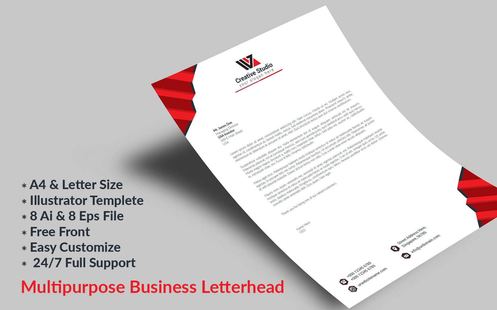 Multipurpose Business Letterhead - Corporate Identity Template