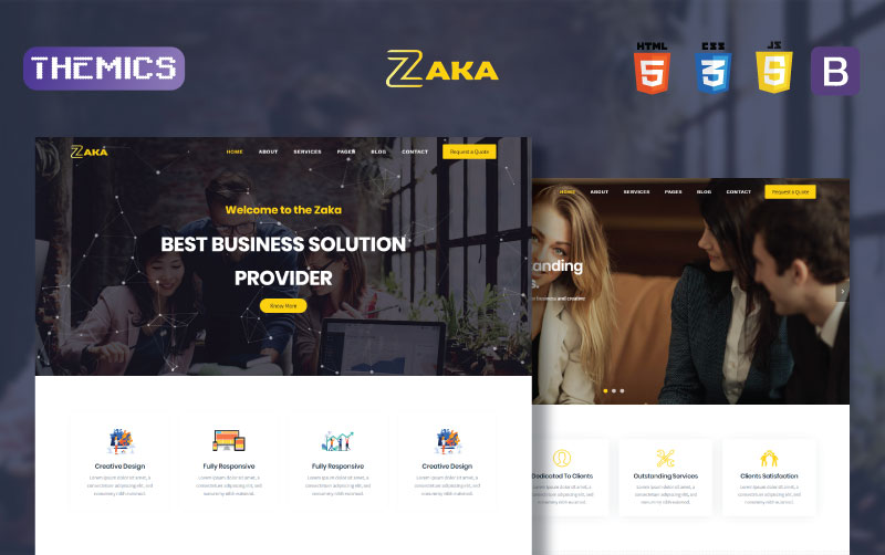 Zaka - Business & Corporate HTML5 Website Template