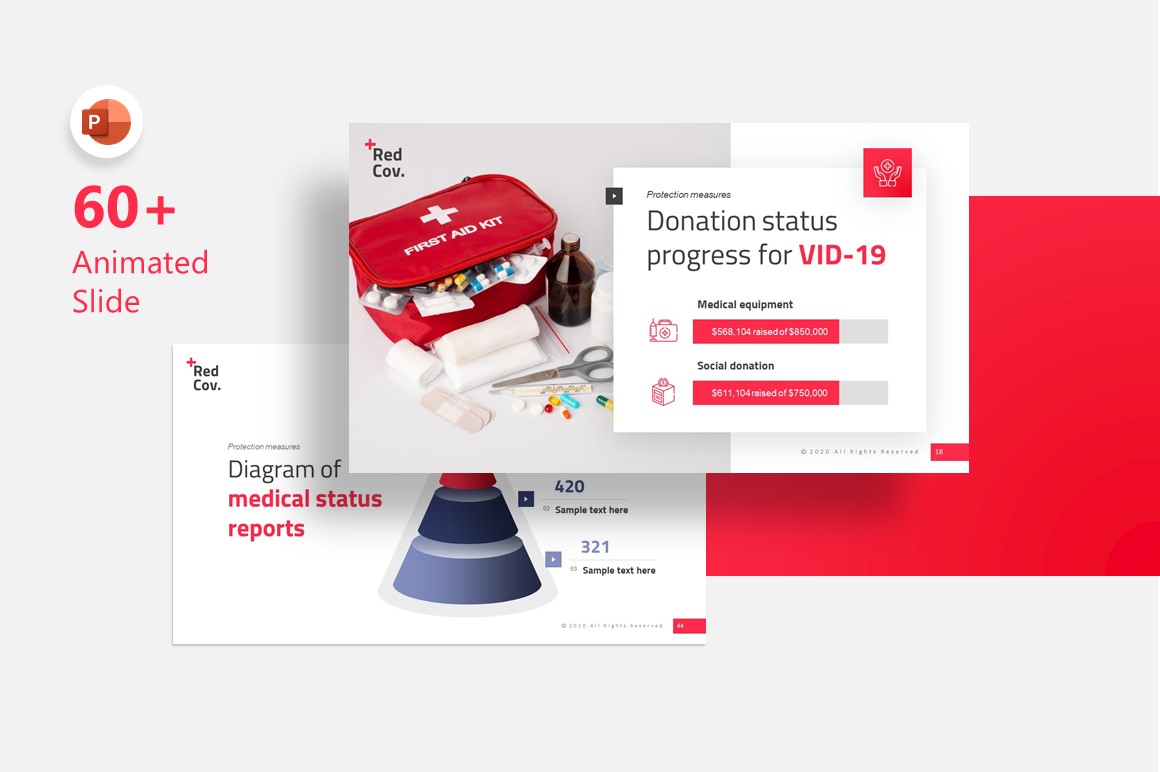 Redcov+ Science Presentation PowerPoint template