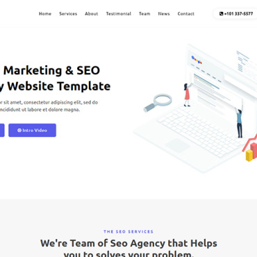 Seo-template Responsive Landing Page Templates 101676