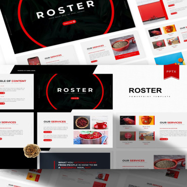 Roster Animal PowerPoint Templates 101689