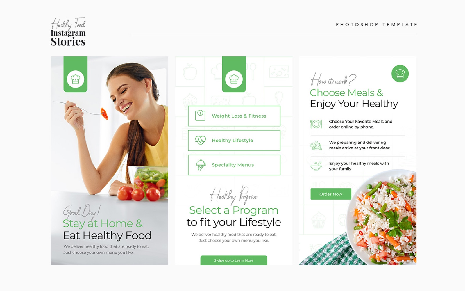 Healthy Food Instagram Stories Social Media Template