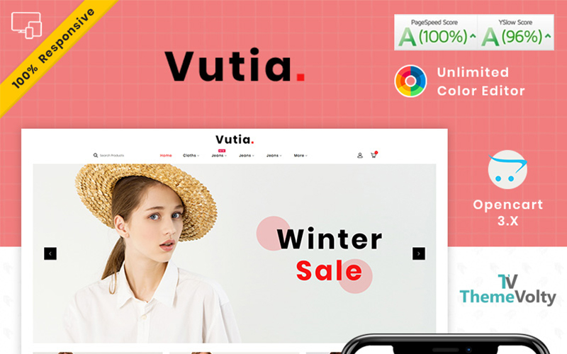 Vutia Fashion Store OpenCart Template