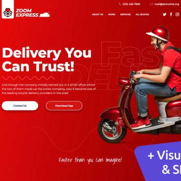 Delivery Company Landing Page Templates 101800