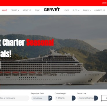Booking Cruisebooking Responsive Website Templates 101933