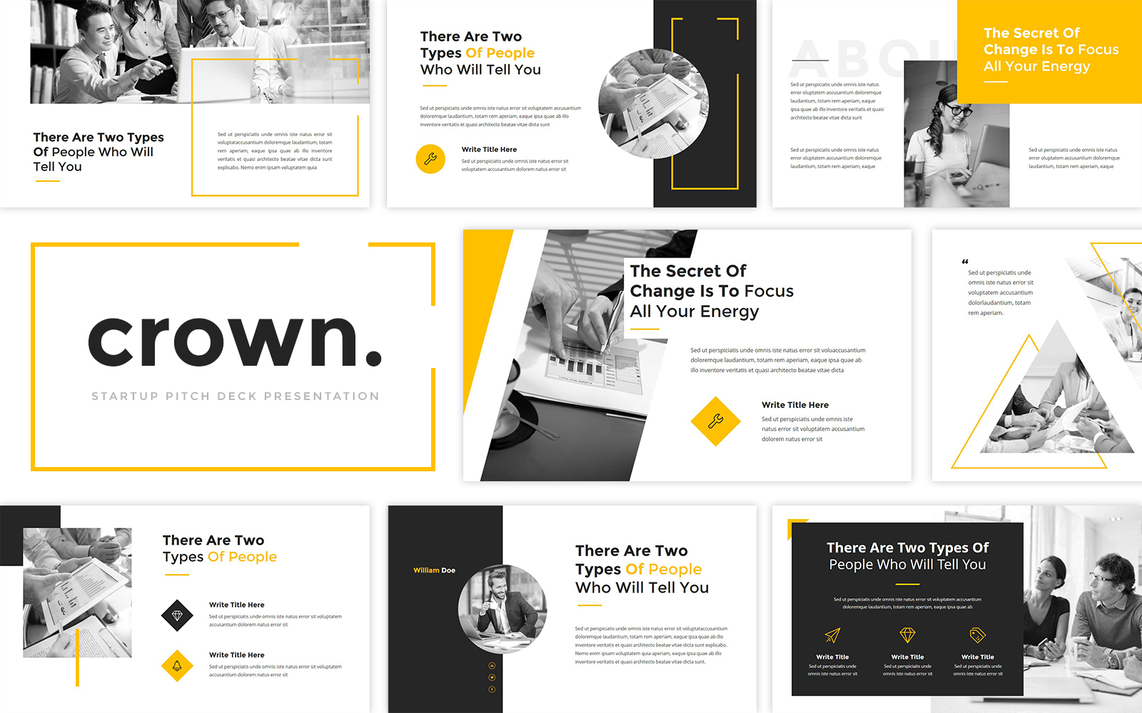 Crown - StartUp Pitch Deck PowerPoint template