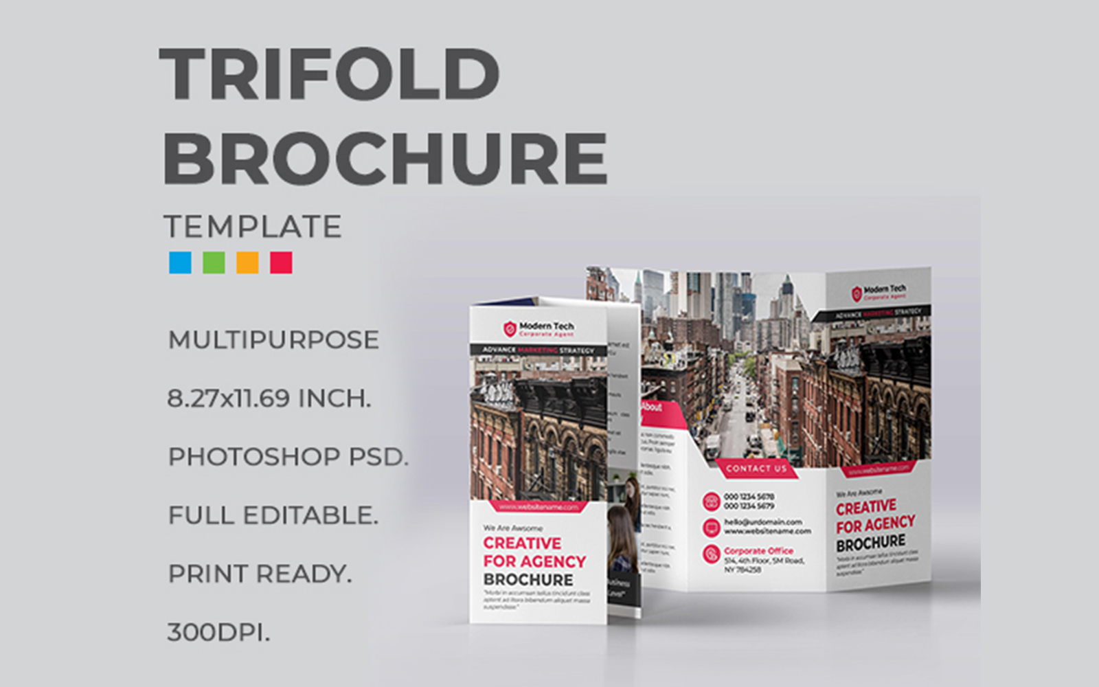Trifold Brochure V1 - Corporate Identity Template