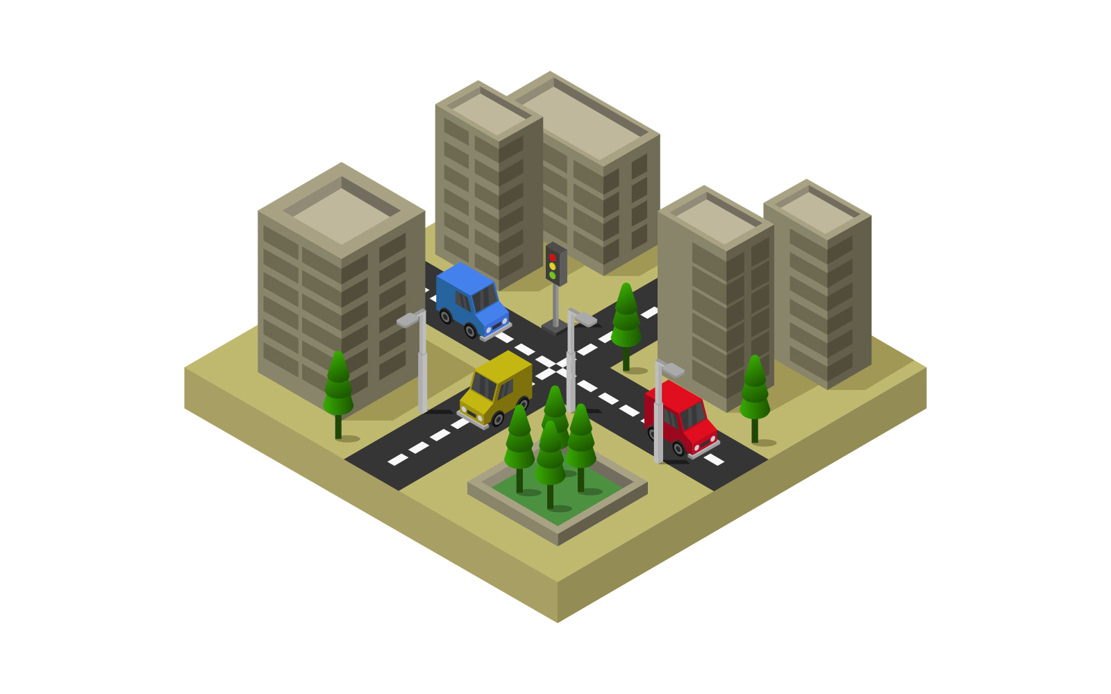 Isometric City - Vector Image