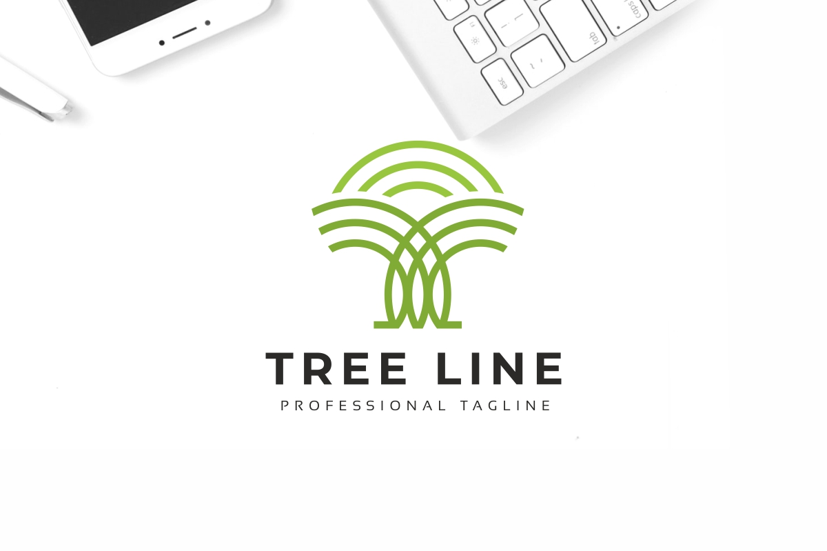 Tree Line Logo Template