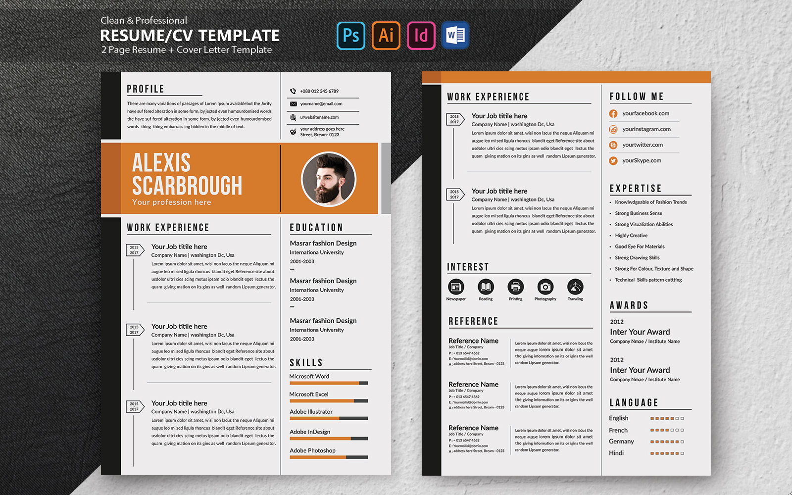 Alexis Scarbrough Professional Resume Template
