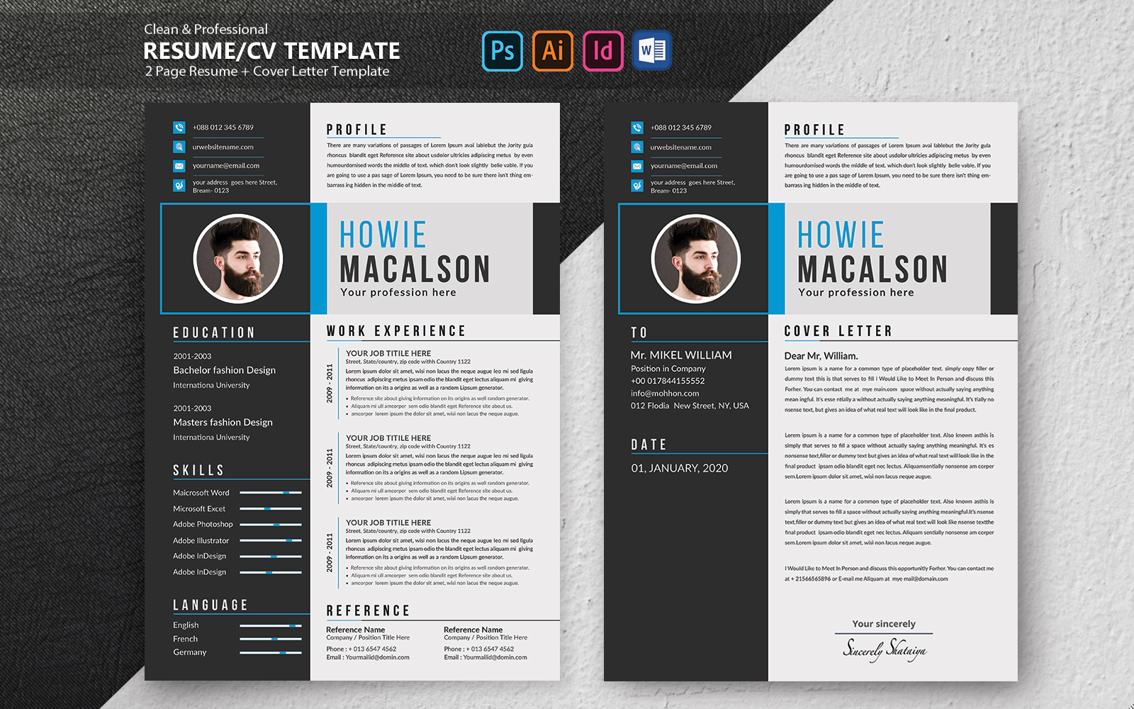 Howie Macalson Creative Resume Template