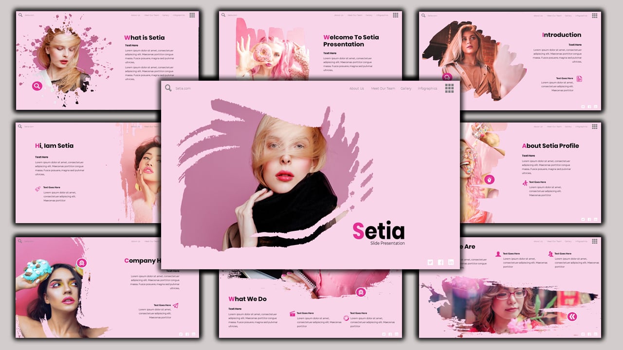 Setia - Beauty Presentation PowerPoint template